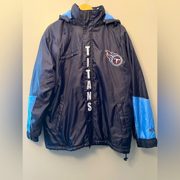 Tennessee Titans NFL Football Hooded Winter Jacket Size Large Mens - Picture 2 of 3
